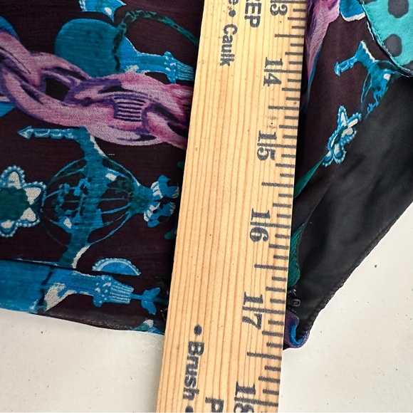 Custo Barcelona Vibrant Floral Maxi Dress in Teal and Magenta - Picture 10 of 10